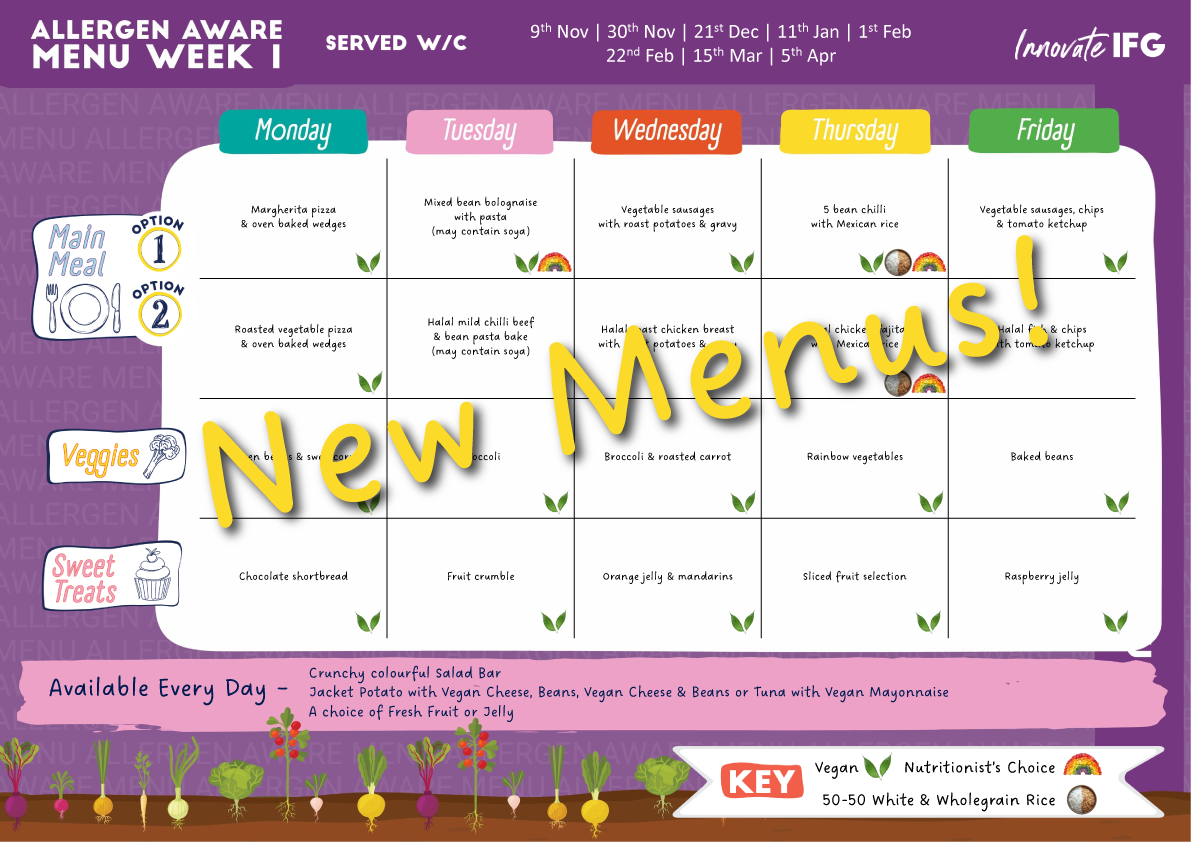 School lunch menu